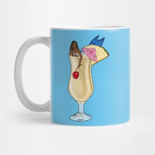 Pina Colada Mermaid Cocktail Illustration Mug